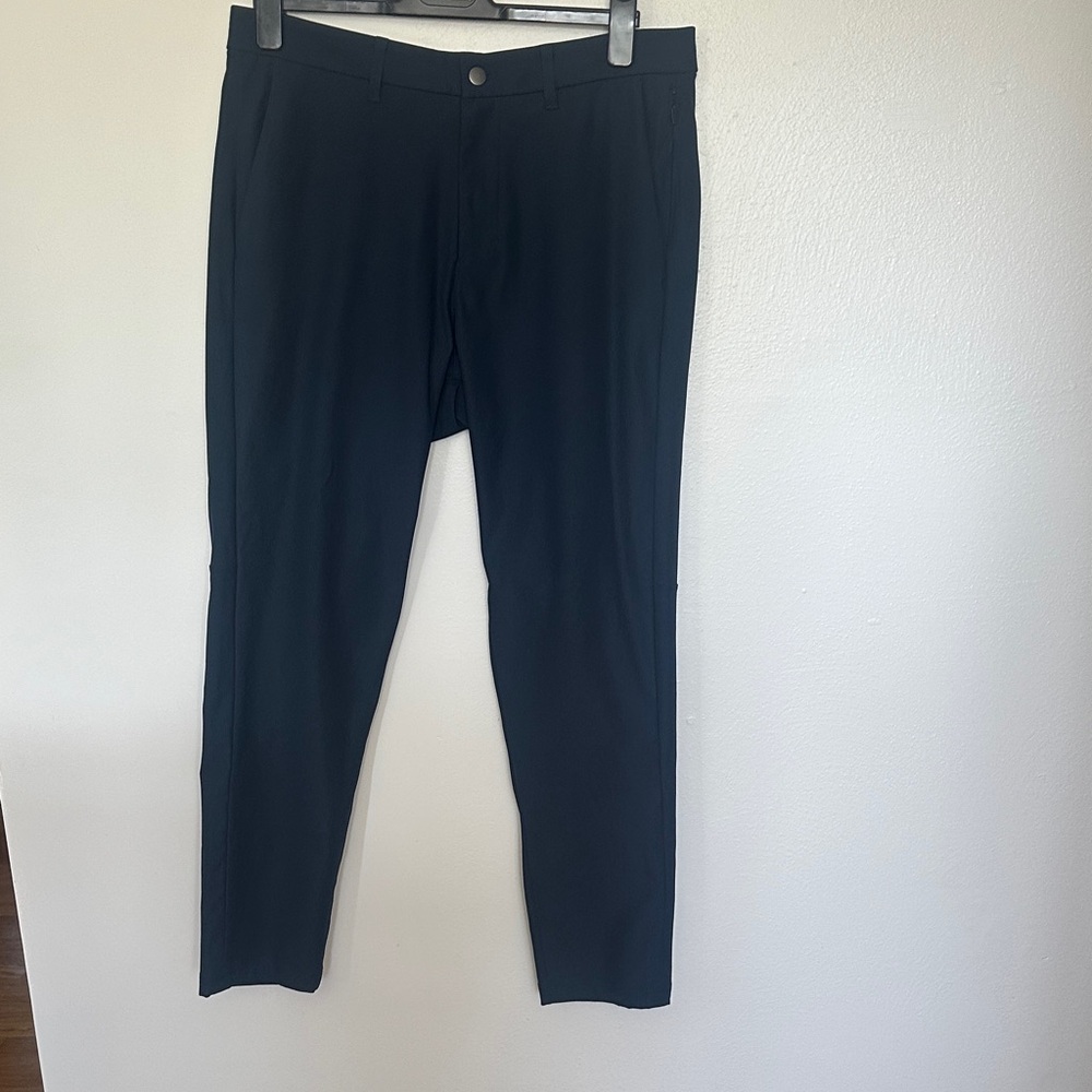 lululemon athletica Men's Black Tailored Dress Pants - Slim Fit